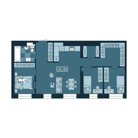 Купить четырехкомнатную квартиру в Приморском крае. Вариант № 5460183, 0, площадь -  квм, цена 11885076 рублей