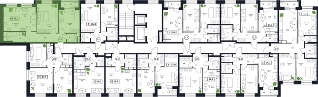 Купить трехкомнатную квартиру в Пушкине. Вариант № 160485, 0, площадь -  квм, цена 14385000 рублей