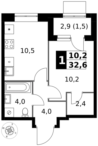 Купить квартиру в районе Гольяново в Москве. Вариант № 9834125, 0, площадь -  квм, цена 16570580 рублей