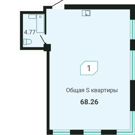 Купить двухкомнатную квартиру в Приморском крае. Вариант № 72037, 0, площадь -  квм, цена 14307143 рублей