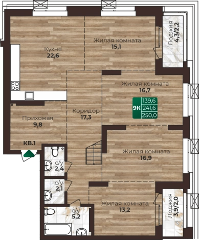 Купить четырехкомнатную квартиру на улице Сибирский проспект в Барнауле. Вариант № 1615540, 0, площадь -  квм, цена 28000000 рублей