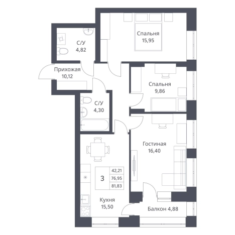 Купить трехкомнатную квартиру на улице Игарская в Новосибирске. Вариант № 10221650, 0, площадь -  квм, цена 10250000 рублей