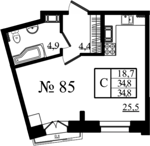Купить квартиру в новостройках на улице Красносельское шоссе в Гатчине. Вариант № 7259130, 0, площадь -  квм, цена 5933539 рублей