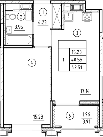 Купить двухкомнатную квартиру в новостройках в ЖК Ассамблея в Санкт-Петербурге. Вариант № 6231556, 0, площадь -  квм, цена 18831930 рублей