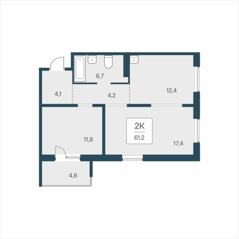 Купить двухкомнатную квартиру в ЖК Цветной Бульвар в Новосибирске. Вариант № 9874989, 0, площадь -  квм, цена 7700000 рублей