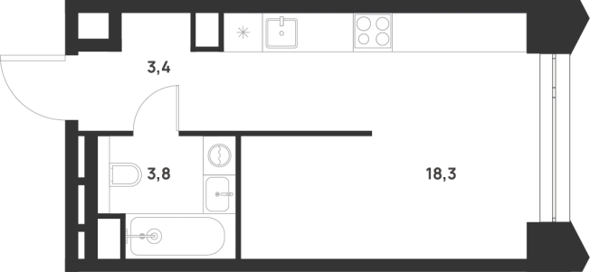Купить Студию в новостройках на улице 1-й Грайвороновский проезд в Москве. Вариант № 10429925, 0, площадь -  квм, цена 15013172 рублей
