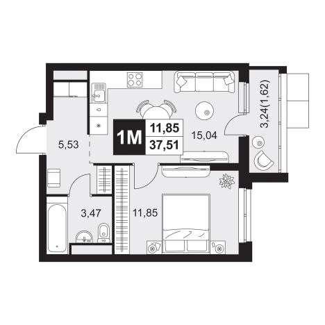Купить двухкомнатную квартиру в Микрорайоне Тепличный, Первомайский район в Пензе. Вариант № 9153440, 0, площадь -  квм, цена 4647489 рублей