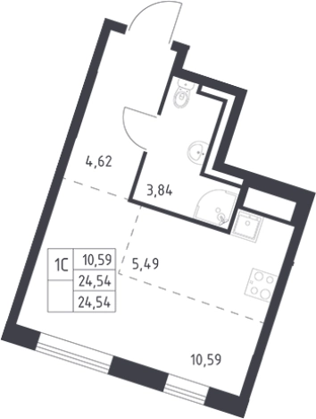 Купить квартиру в ЖК Квартал Лаголово в Ленинградской области. Вариант № 6708120, 0, площадь -  квм, цена 3733638 рублей