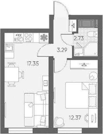 Купить квартиру на вторичке в ЖК Морская миля в Санкт-Петербурге. Вариант № 6889384, 0, площадь -  квм, цена 9847728 рублей