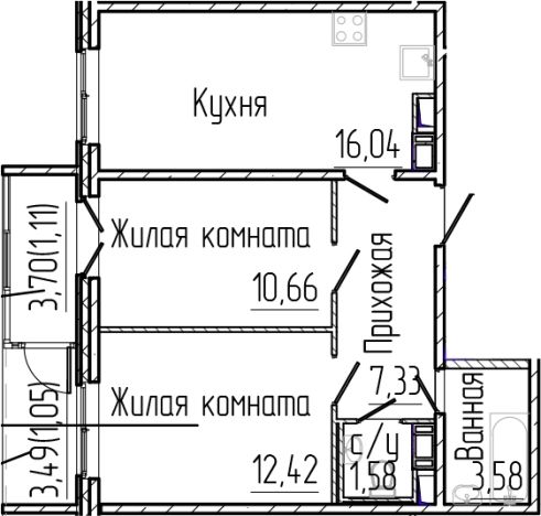 Купить трехкомнатную квартиру у метро Парнас в Сертолове. Вариант № 7979444, 0, площадь -  квм, цена 9302210 рублей