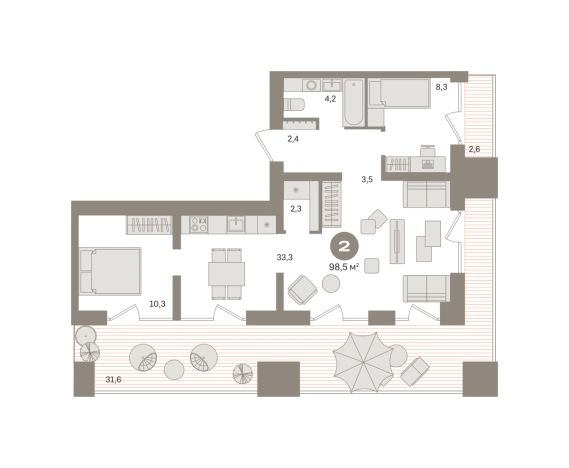 . Вариант № 8856276, 0, площадь - 98.5 квм, цена 26460000 рублей