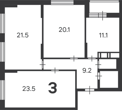 Купить квартиру в Москве. Вариант № 10281727, 0, площадь -  квм, цена 23931000 рублей
