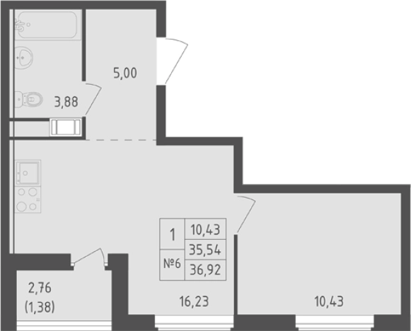 Купить квартиру в ЖК Южная Нева в Ленинградской области. Вариант № 7833650, 0, площадь -  квм, цена 6694814 рублей