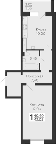 Купить однокомнатную квартиру у метро Проспект Большевиков в Всеволожске. Вариант № 8338711, 0, площадь -  квм, цена 4200795 рублей