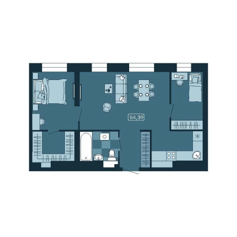Купить трехкомнатную квартиру в районе Первомайский в Владивостоке. Вариант № 5460232, 0, площадь -  квм, цена 9412190 рублей