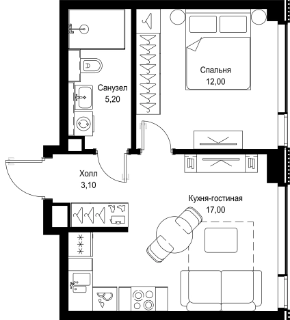 Купить квартиру в новостройках в ЖК Cityzen в Москве. Вариант № 10441665, 0, площадь -  квм, цена 20910380 рублей