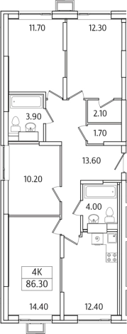 Купить многокомнатную квартиру в Микрорайоне Купелинка, деревня Сапроново в Московской области. Вариант № 129491, 0, площадь -  квм, цена 15051143 рублей