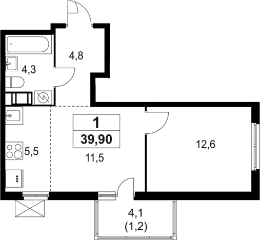Купить двухкомнатную квартиру в ЖК А101 Лаголово в Ленинградской области. Вариант № 8924533, 0, площадь -  квм, цена 7083447 рублей