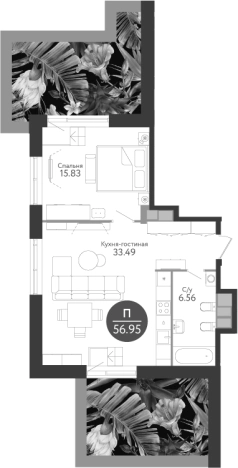 Купить двухкомнатную квартиру у метро Коммунарка в Москве. Вариант № 67745, 0, площадь -  квм, цена 20378000 рублей