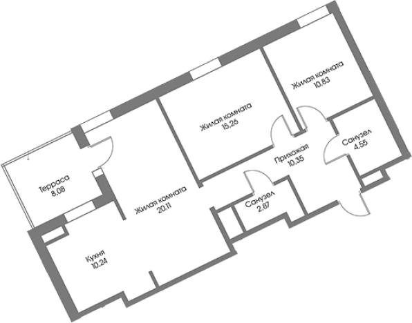 Купить трехкомнатную квартиру в ЖК Рощино Residence в Ленинградской области. Вариант № 7601842, 0, площадь -  квм, цена 91956000 рублей