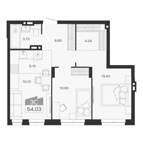 Купить трехкомнатную квартиру в ЖК Базилик (НОВОСИБИРСК) в Новосибирской области. Вариант № 9950795, 0, площадь -  квм, цена 10070000 рублей