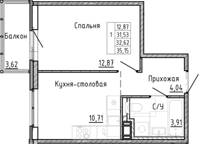 Купить однокомнатную квартиру в новостройках в ЖК OKLA в Санкт-Петербурге. Вариант № 8163876, 0, площадь -  квм, цена 8605156 рублей