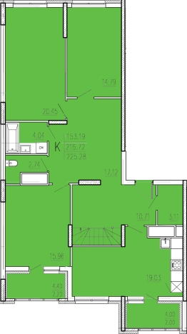Купить многокомнатную квартиру на улице Студёный Кордон в Пензе. Вариант № 70924, 0, площадь -  квм, цена 18924081 рублей