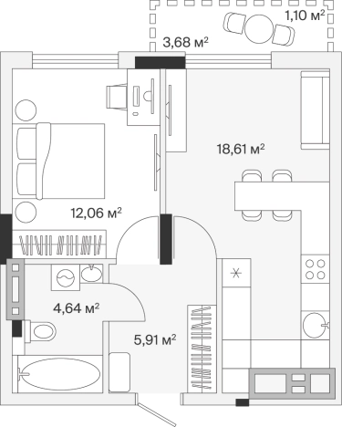 Купить квартиру в новостройках на улице Весенняя в Калининграде. Вариант № 101204, 0, площадь -  квм, цена 8137551 рублей