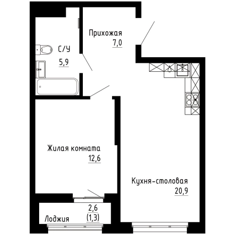 Купить квартиру в ЖК "7Я" в Владивостоке. Вариант № 9769268, 0, площадь -  квм, цена 11533860 рублей