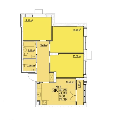 Купить квартиру в ЖК Мед в Нижнем Новгороде. Вариант № 139461, 0, площадь -  квм, цена 9500000 рублей