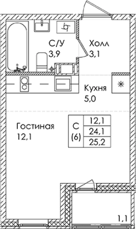 Купить квартиру в ЖК Ермак в Ленинградской области. Вариант № 6609033, 0, площадь -  квм, цена 3749400 рублей