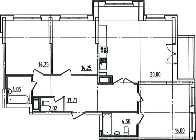 Купить многокомнатную квартиру на улице бульвар Головнина в Санкт-Петербурге. Вариант № 6501257, 0, площадь -  квм, цена 24219000 рублей