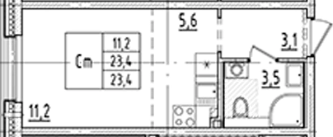 Купить Студию в ЖК Большая Охта в Санкт-Петербурге. Вариант № 6244209, 0, площадь -  квм, цена 8042837 рублей