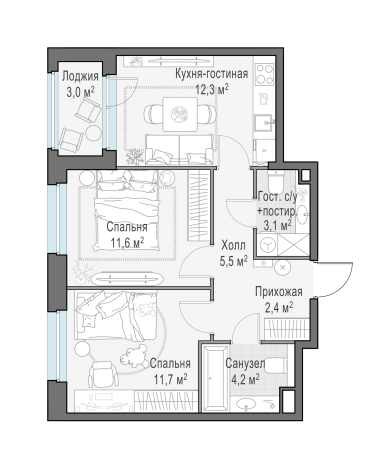 Купить квартиру в новостройках на улице Щербакова в Мытищах. Вариант № 167830, 0, площадь -  квм, цена 11790000 рублей