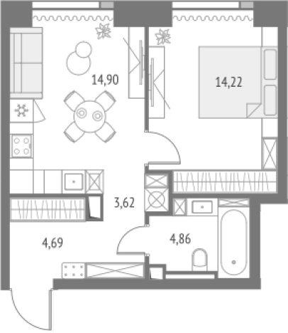 Купить однокомнатную квартиру в новостройках в районе Бутырский в Москве. Вариант № 3798790, 0, площадь -  квм, цена 24660623 рублей