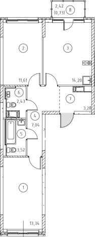 Купить двухкомнатную квартиру в новостройках в ЖК Новое Колпино в Санкт-Петербурге. Вариант № 9152065, 0, площадь -  квм, цена 11694304 рублей