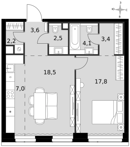 Купить двухкомнатную квартиру в ЖК Amber City в Москве. Вариант № 9465936, 0, площадь -  квм, цена 46207335 рублей