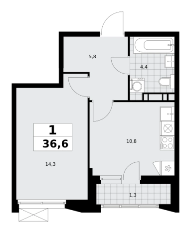 Купить квартиру в ЖК Бунинские кварталы в Москве. Вариант № 836401, 0, площадь - квм, цена 11486544.0000 рублей
