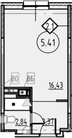 Купить Студию в новостройках в районе Невский в Санкт-Петербурге. Вариант № 4163714, 0, площадь - квм, цена 5417177 рублей