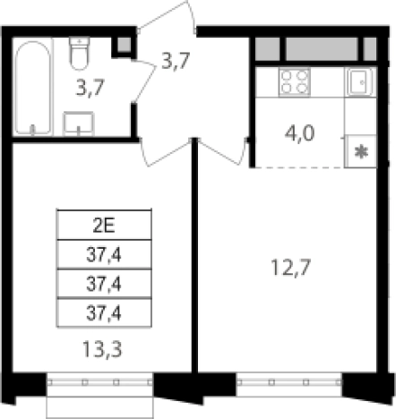 Купить квартиру на улице Михалковская в Москве. Вариант № 3590740, 0, площадь - квм, цена 15573958 рублей