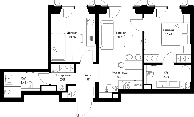 Купить квартиру в ЖК SET в Москве. Вариант № 161844, 0, площадь - квм, цена 31536431 рублей