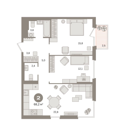 Купить двухкомнатную квартиру в ЖК Квартал Герцена в Москве. Вариант № 8879039, 0, площадь -  квм, цена 18810000 рублей