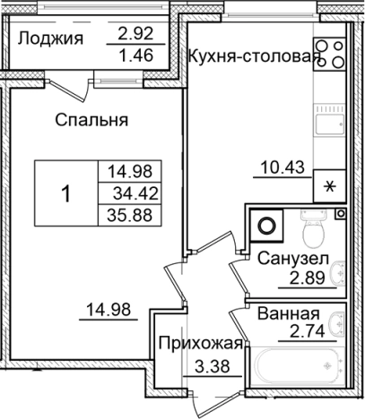 Купить однокомнатную квартиру в ЖК Квартал Заречье в Санкт-Петербурге. Вариант № 6707677, 0, площадь -  квм, цена 6009900 рублей