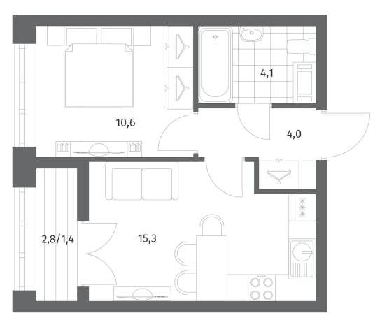 Купить квартиру в ЖК NEWПИТЕР в Ленинградской области. Вариант № 6057878, 0, площадь -  квм, цена 8066000 рублей