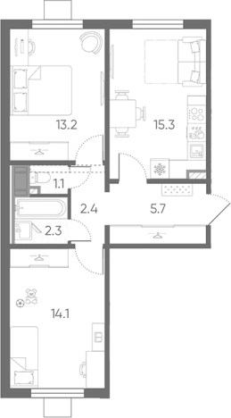 Купить трехкомнатную квартиру на улице Шкиперский проток в Санкт-Петербурге. Вариант № 8092942, 0, площадь -  квм, цена 8949113 рублей
