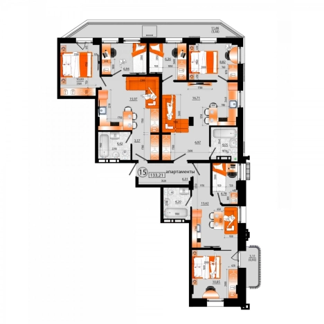 Купить четырехкомнатную квартиру в Приморском крае. Вариант № 6057930, 0, площадь -  квм, цена 24577245 рублей