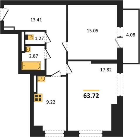 Купить двухкомнатную квартиру в новостройках в Новосибирске. Вариант № 9879523, 0, площадь -  квм, цена 6200000 рублей