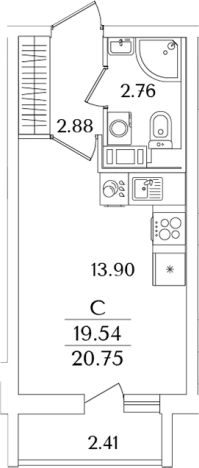Купить Студию в новостройках в ЖК Кинопарк в Санкт-Петербурге. Вариант № 6712866, 0, площадь -  квм, цена 7613228 рублей