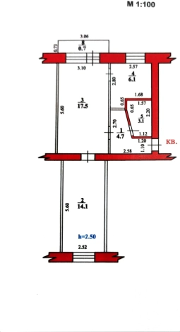 . Вариант № 16726, 10, площадь - 45.5 квм, цена 3400000 рублей