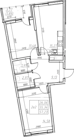 Купить трехкомнатную квартиру в ЖК Левитан в Мурине. Вариант № 6852143, 0, площадь -  квм, цена 8251194 рублей
